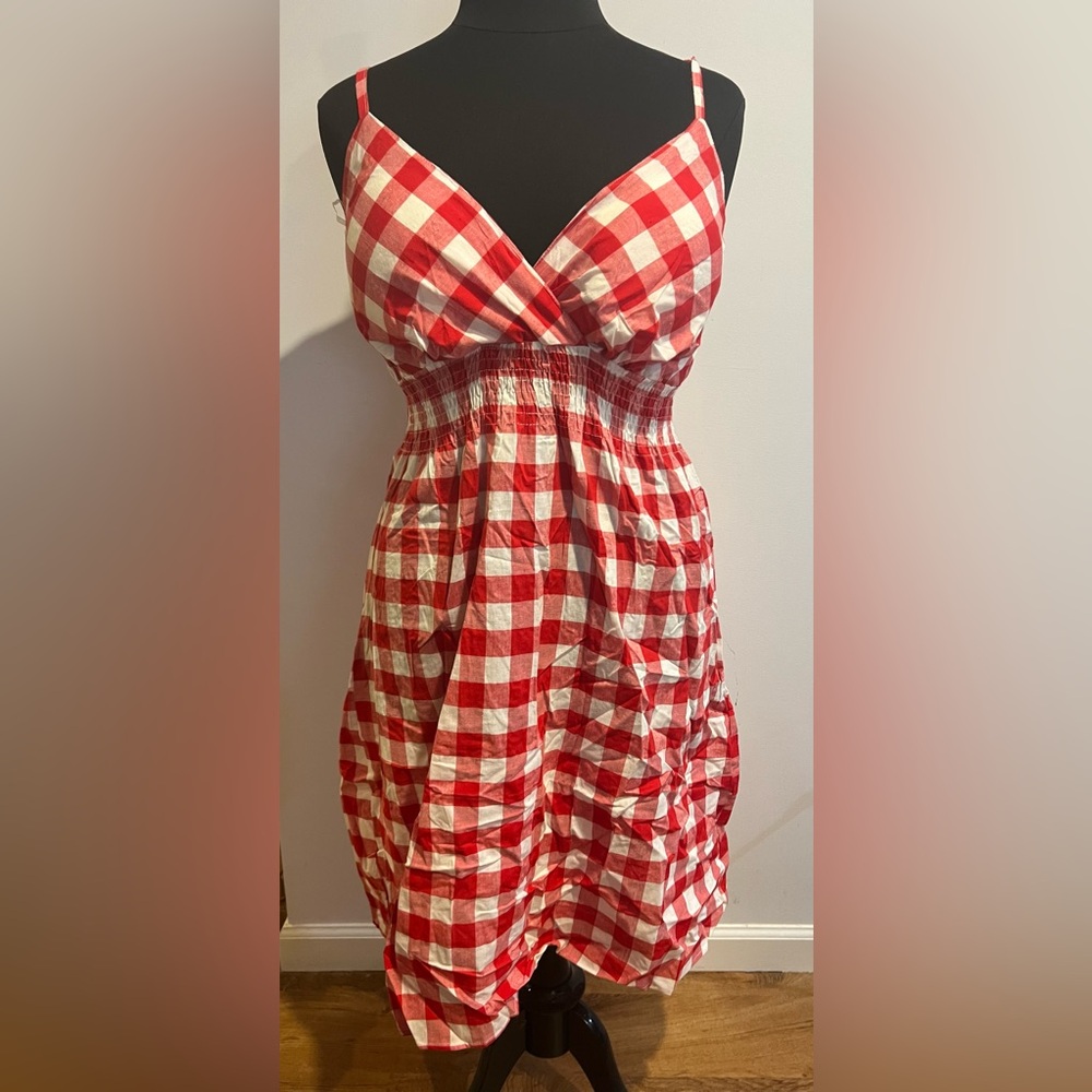 Red gingham sundress. 1x NWT